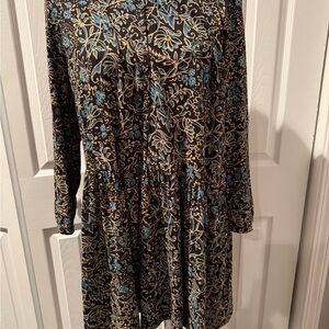 Peruvian Connection Floral Long Sleeve Mini Dress